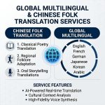 Translation services: Global multilingual, Chinese folk language translation;